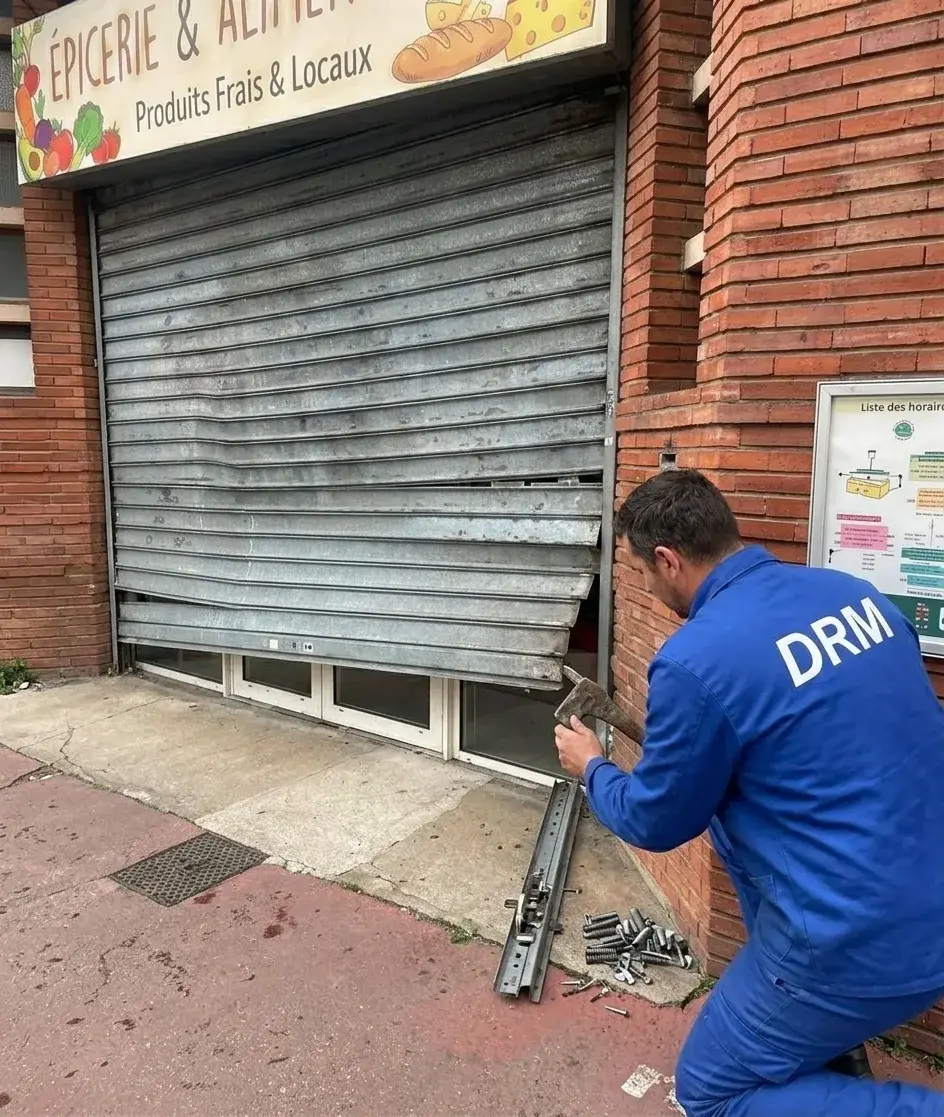 Rideau remis en service — Rideau métallique à Sarcelles Rideau remis en service — Rideau métallique à Sarcelles